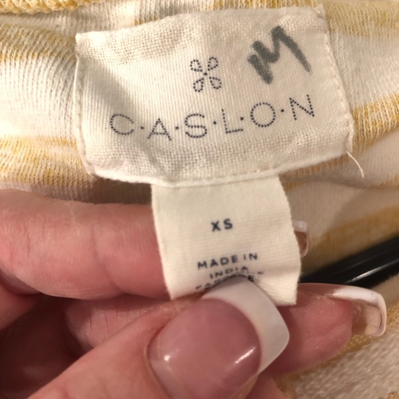 Caslon (Nordstrom) Yellow/White Sweatshirt - Picture 6 of 8